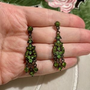 Green Chandelier Earrings